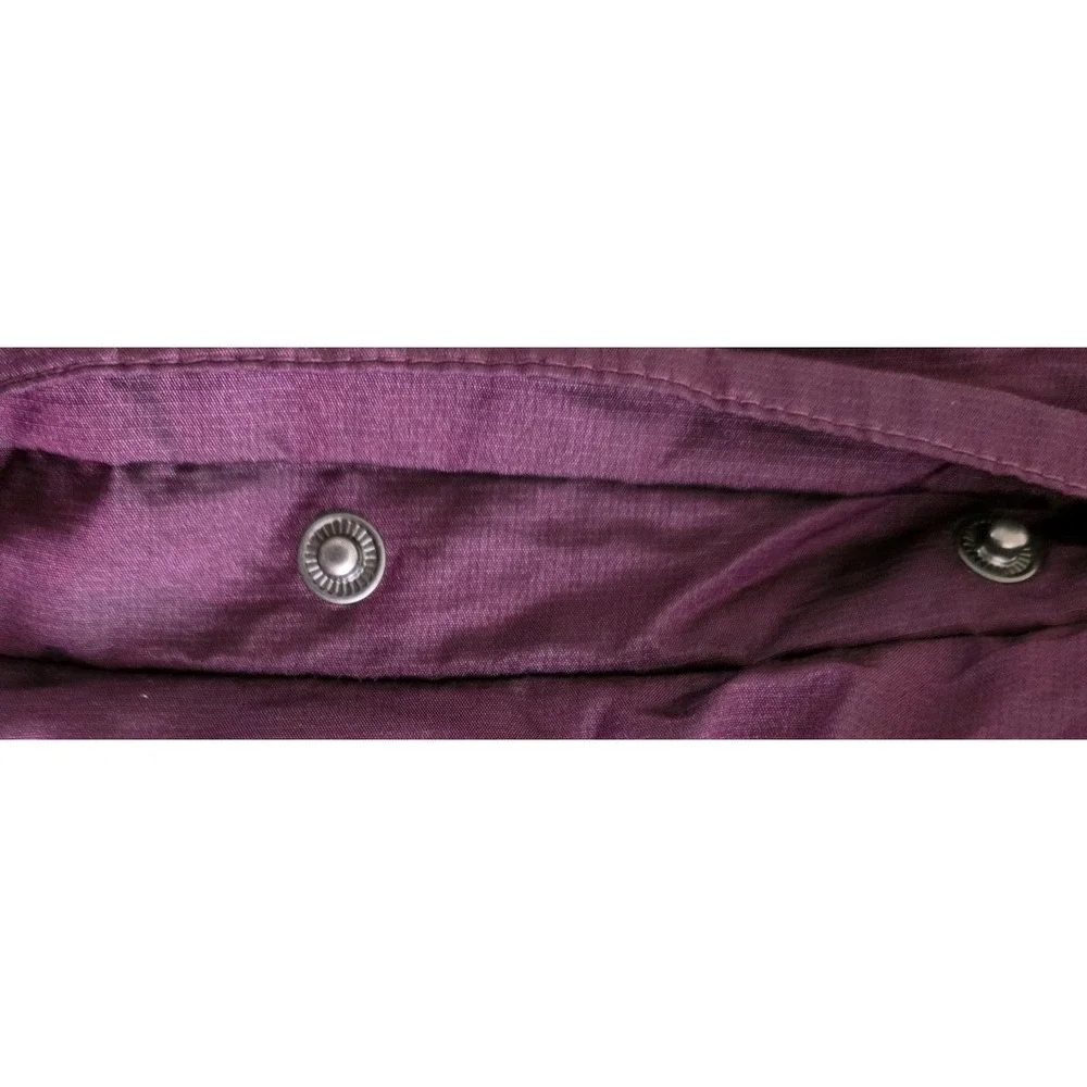 Eddie Bauer Women's Small Sun Valley Down Parka‎ Purple Puffer Coat *No Hood*